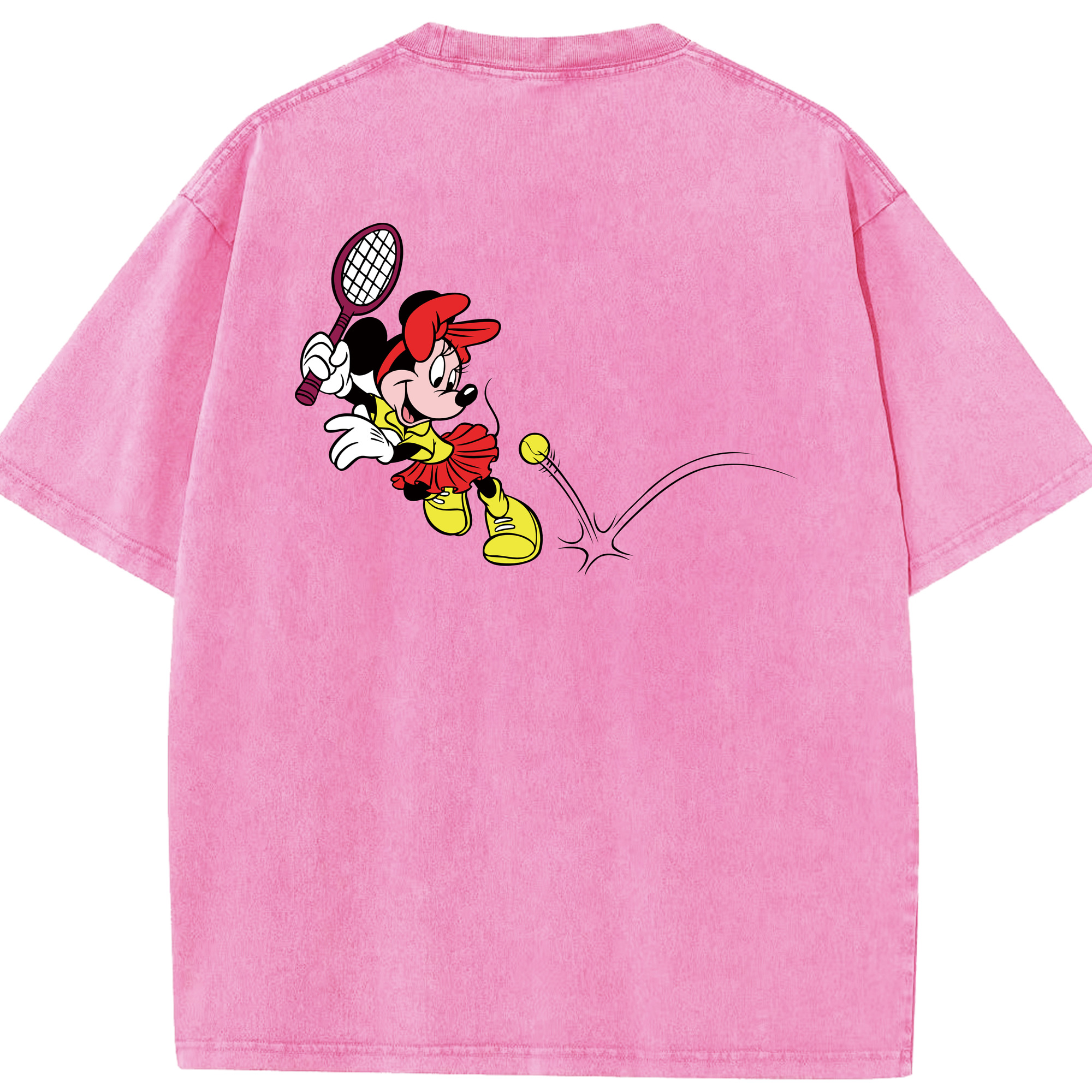 （画像用） ミッキーマウス Mickey Mouse 綿100% ヴィンテージ風 半袖Tシャツ（背面プリント）